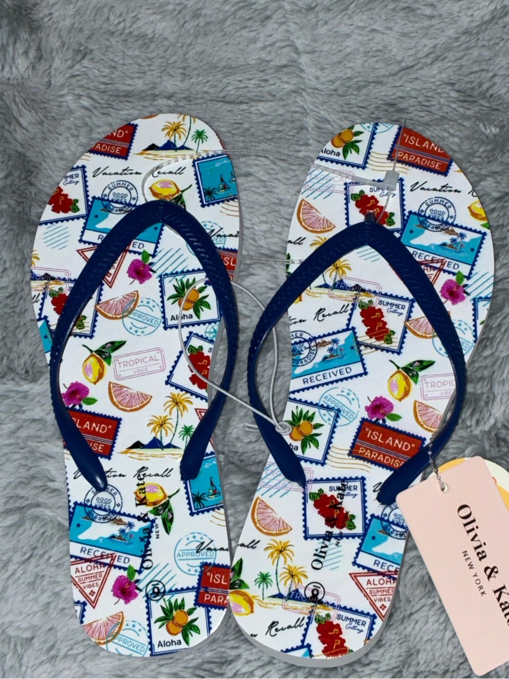 Tropical Travel summer getaway flip flops